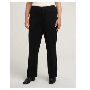 NEW ANNE KLEIN Women's Black Fly Front Bootleg Pant Size 8